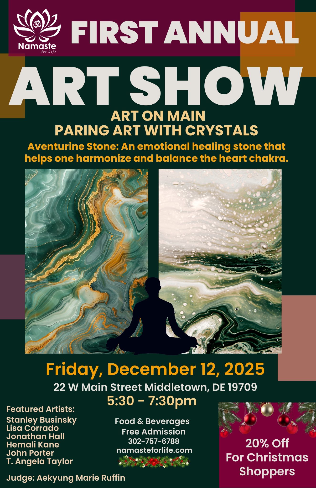 1st Annual ART Show “Art On Main” Date: Friday, December 12th 2026 Time ...
